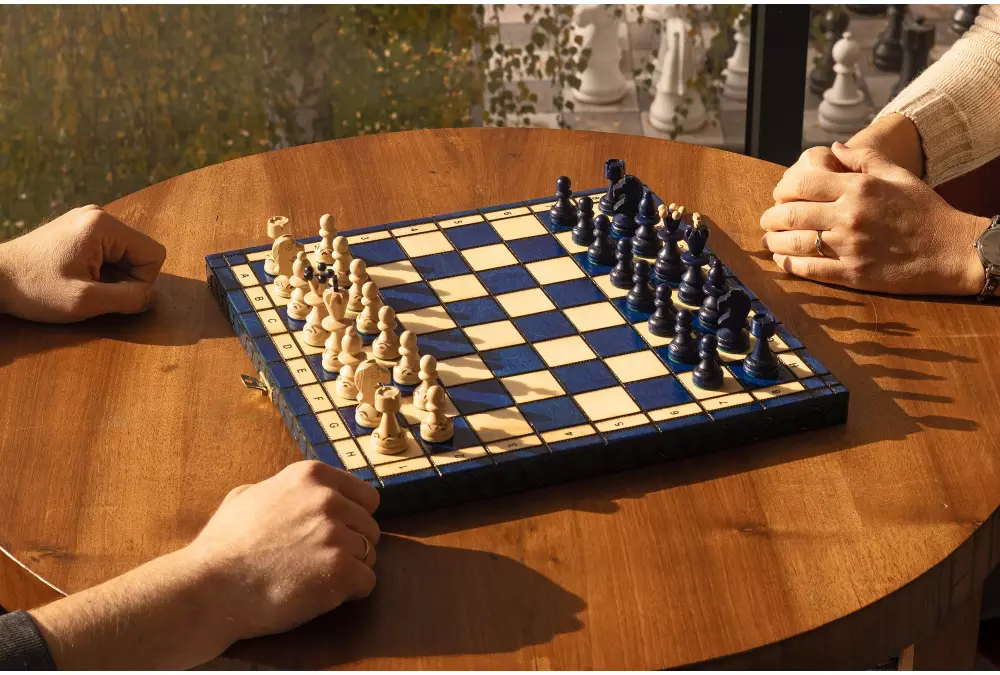 SZACHY PEREŁKA MAŁA z wkładką, kolor niebieski